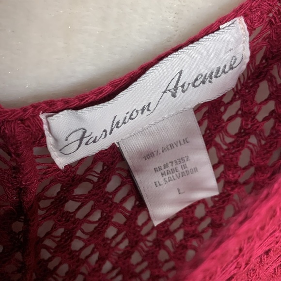 Fashion Avenue Knit Crochet Cardigan - Picture 3 of 6